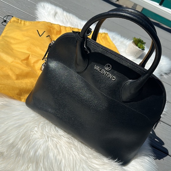 Valentino black shoulder satchel bag with crossbody strap - Picture 2 of 10